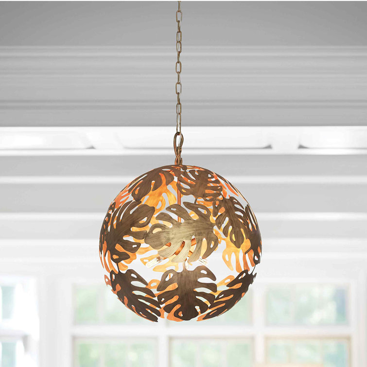 Botanica Burnished Gold 6-Light Drum Chandelier with Linen Shade