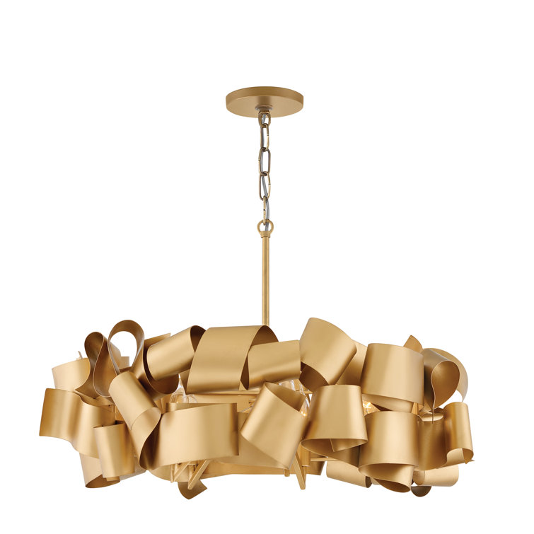 Delfina Deluxe Gold 5-Light Geometric Chandelier
