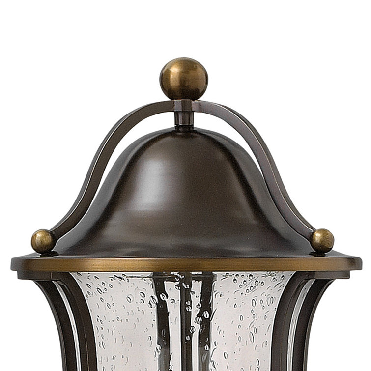 Olde Bronze 3-Light Outdoor Lantern with Clear Seedy Glass
