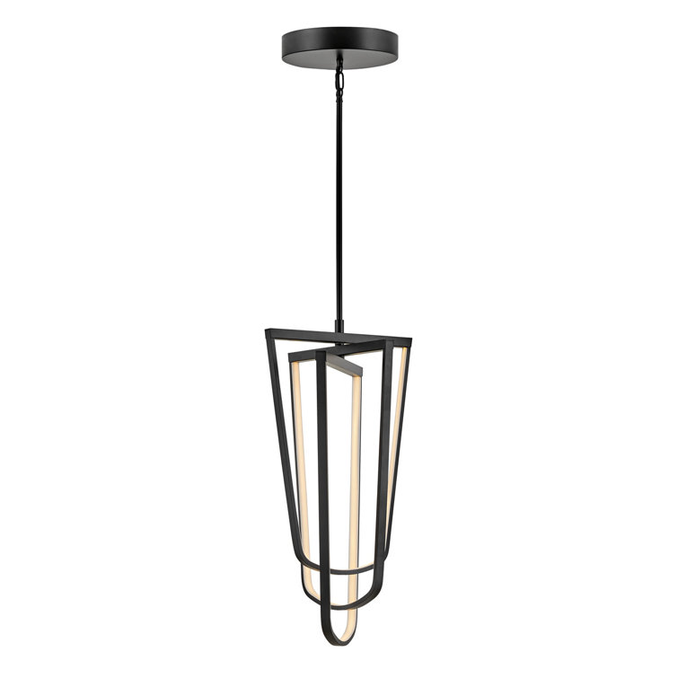 Onyx Black 26" Modern LED Pendant with Dimmable Light