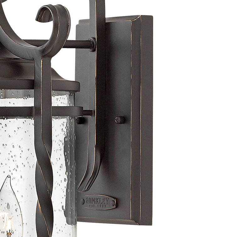 Casa 3-Light Olde Black Outdoor Wall Light with Clear Seedy Glass