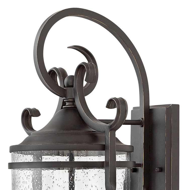 Casa 3-Light Olde Black Outdoor Wall Light with Clear Seedy Glass