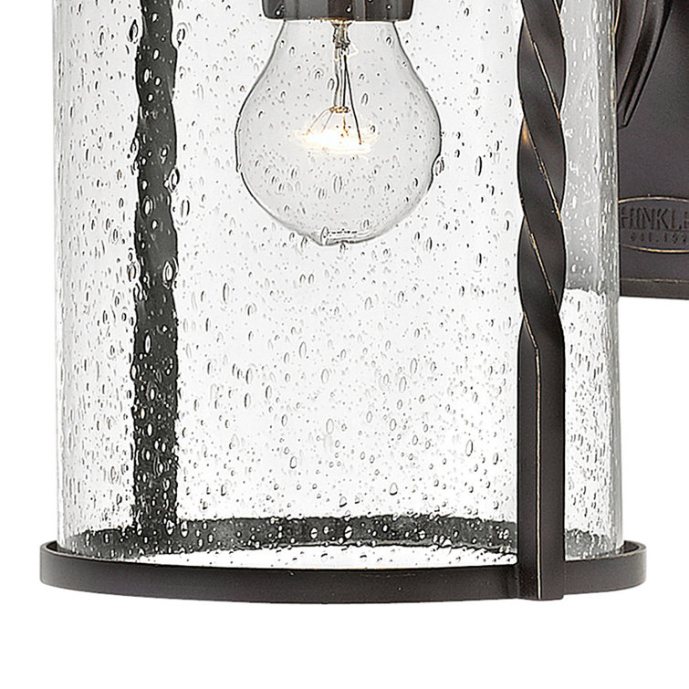 Olde Black Seedy Glass 1-Light Outdoor Wall Sconce