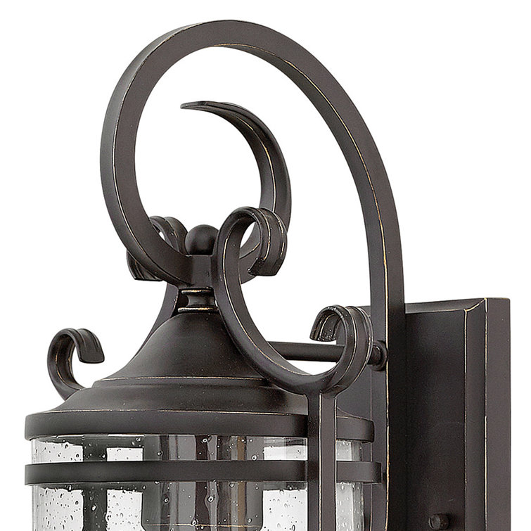 Olde Black Seedy Glass 1-Light Outdoor Wall Sconce
