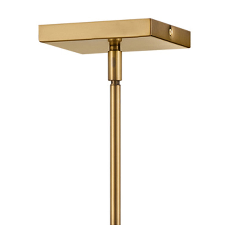 Heritage Brass Crystal Pendant with Dimmable Incandescent Light