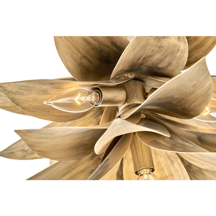 Burnished Gold 4-Light Bohemian Pendant with LED Option