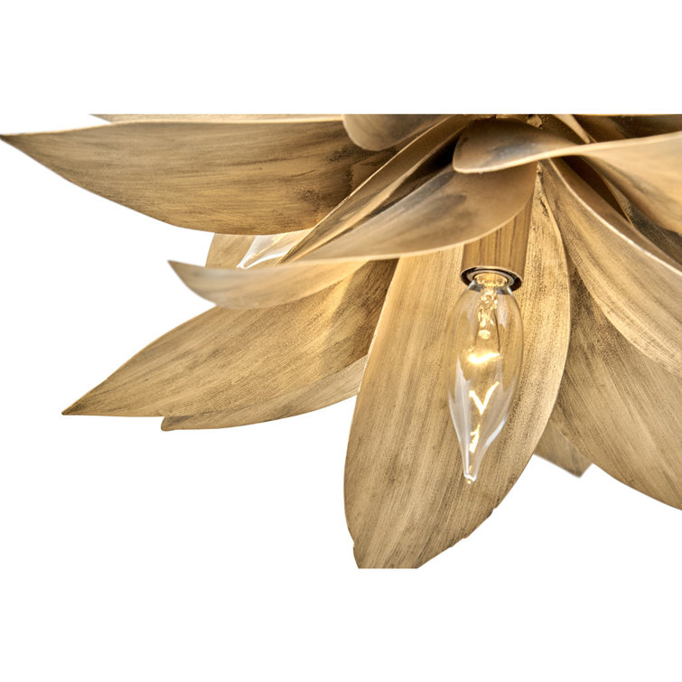 Burnished Gold 4-Light Bohemian Pendant with LED Option