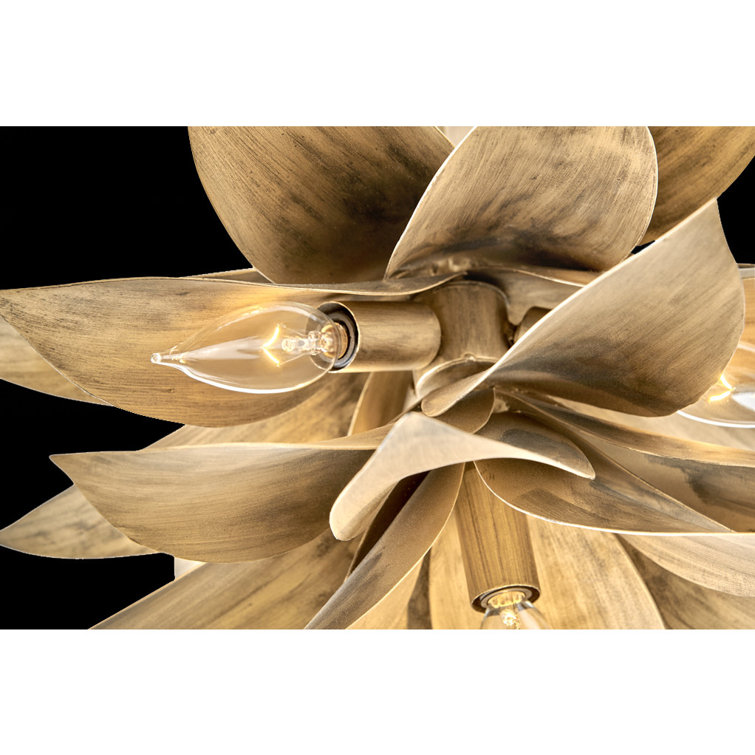 Burnished Gold 4-Light Bohemian Pendant with LED Option