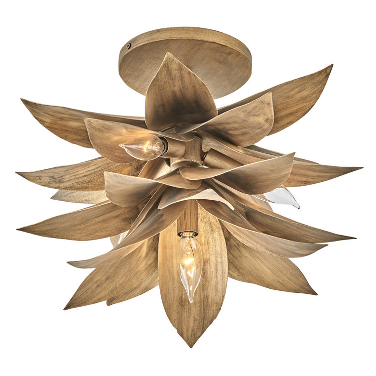 Burnished Gold 4-Light Bohemian Pendant with LED Option