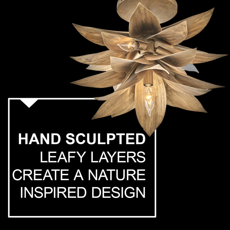 Burnished Gold 4-Light Bohemian Pendant with LED Option