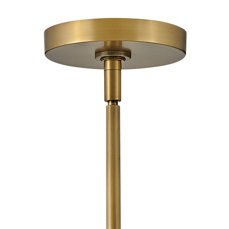 Cosette Heritage Brass and Smoked Crystal LED Pendant