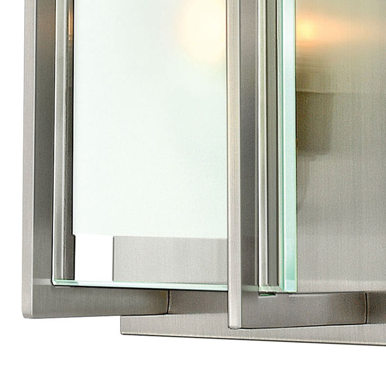 Sleek Minimalist Brushed Nickel 1-Light Outdoor Sconce