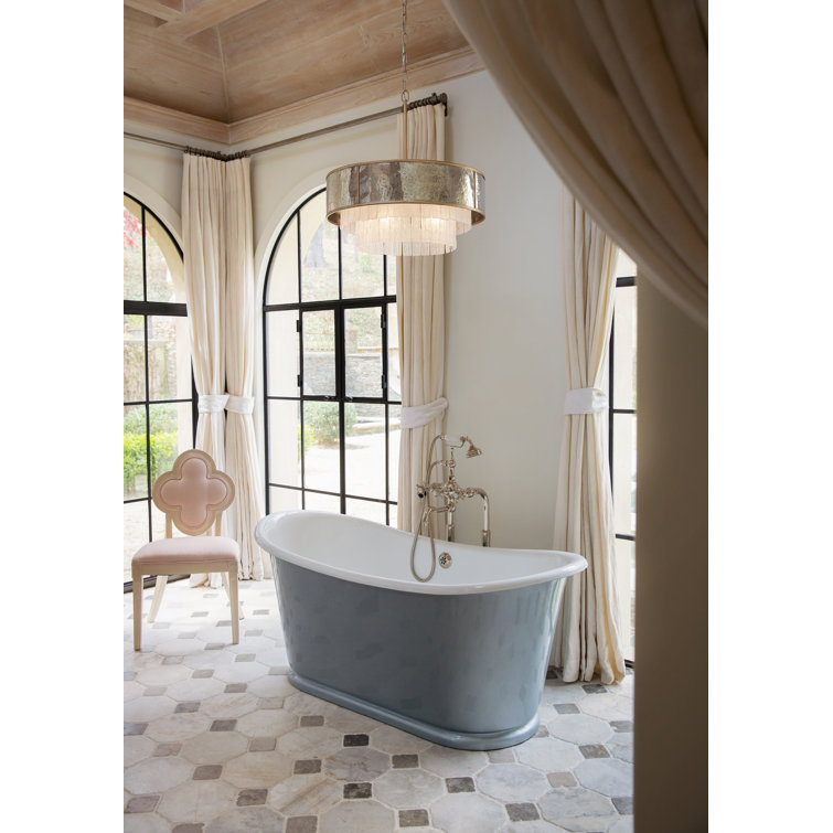 Champagne Gold Crystal LED Drum Chandelier