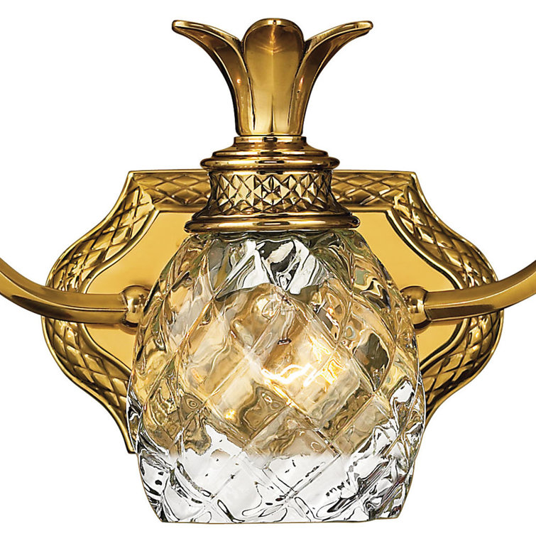 Burnished Brass 3-Light Vanity Fixture with Clear Optic Glass