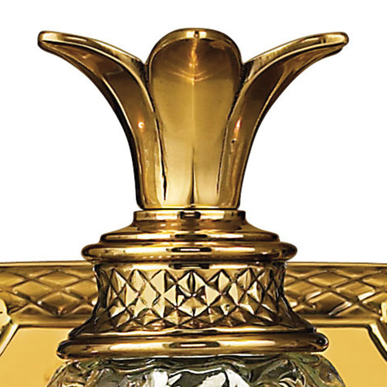 Burnished Brass 3-Light Vanity Fixture with Clear Optic Glass