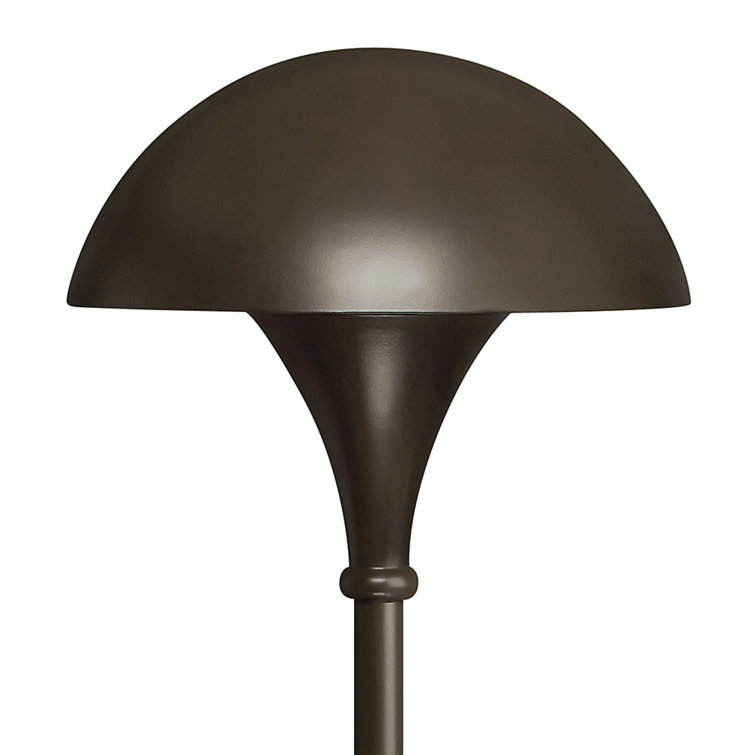 26" Bronze Aluminum Mushroom Pathway Light with Clear Acrylic Lens