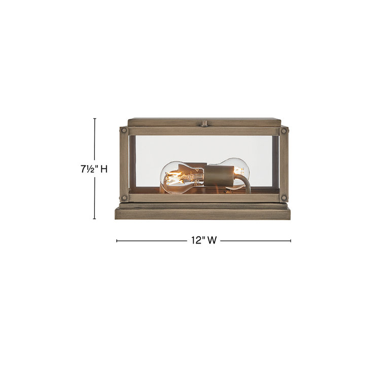 Max Burnished Bronze Outdoor Pier Mount Light
