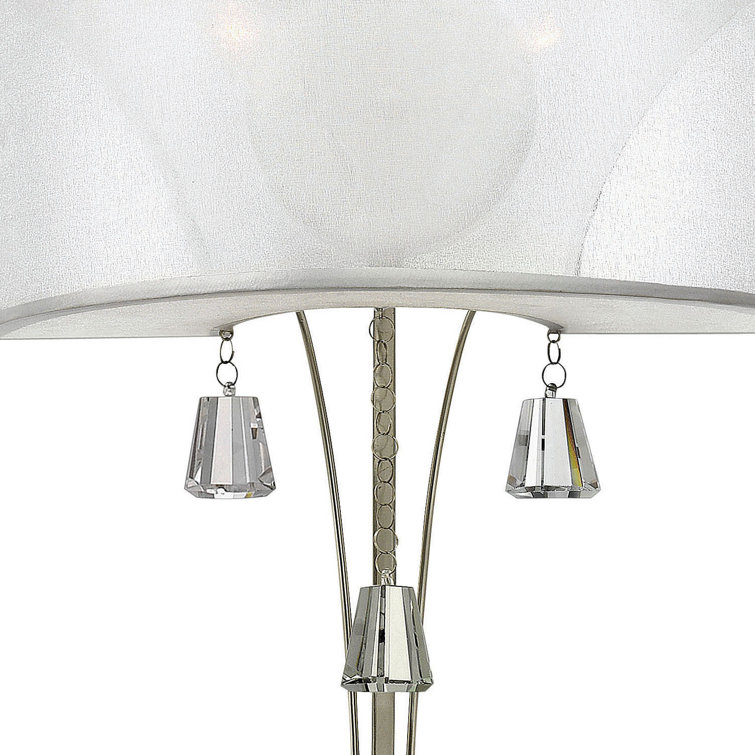 Elegant Brushed Nickel 2-Light Wall Sconce with Sheer Shade