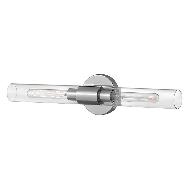 Shea 24" Chrome Vanity Light with Clear Glass Shades