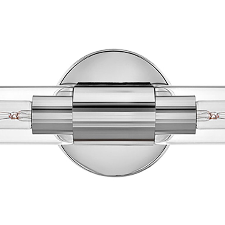 Shea 24" Chrome Vanity Light with Clear Glass Shades