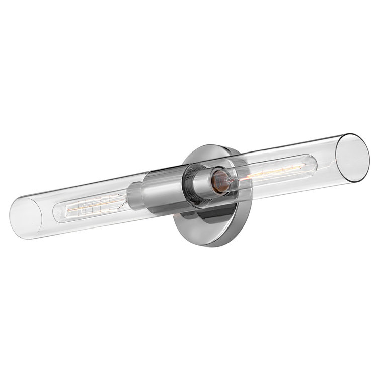 Shea 24" Chrome Vanity Light with Clear Glass Shades