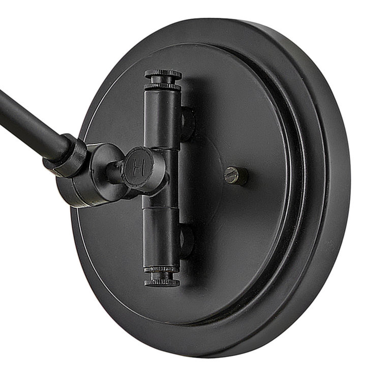 Arti Black Adjustable Sconce with Clear Glass Shade