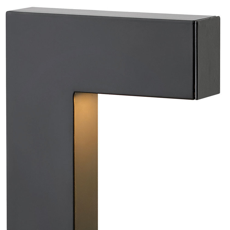 Satin Black Aluminum LED Pathway Light with Etched Lens