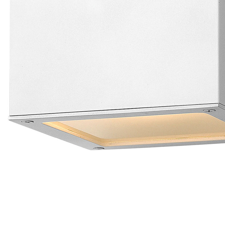 Satin White Dimmable LED Outdoor Wall Light