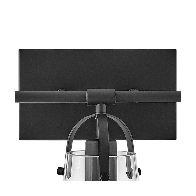 Foster Black and Clear Glass 3-Light Vanity Fixture