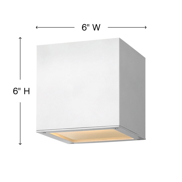 Satin White Dimmable LED Outdoor Wall Light