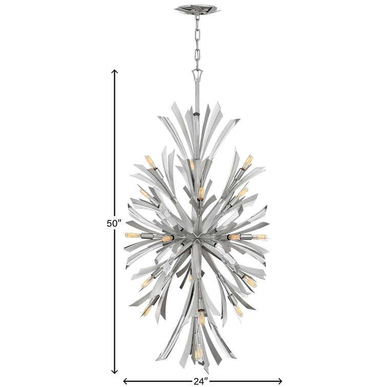 Glacial Crystal Accents 19-Light Sputnik Sphere Chandelier