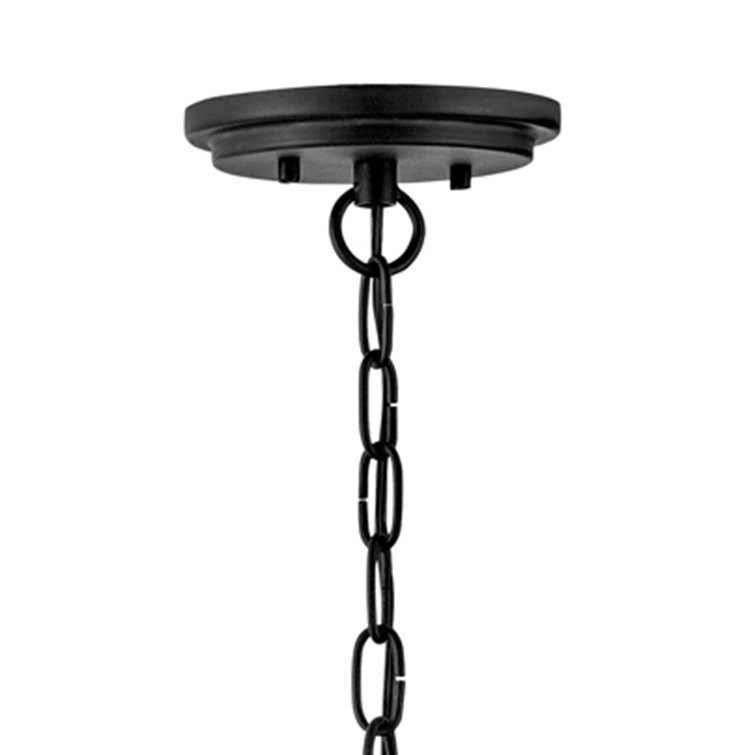 Museum Black Aluminum 1-Light Outdoor Lantern Pendant