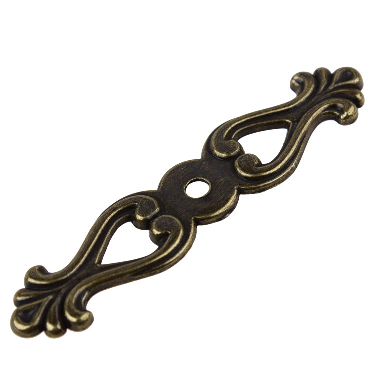 Antique Brass 3.25" Ornate Metal Knob Backplate