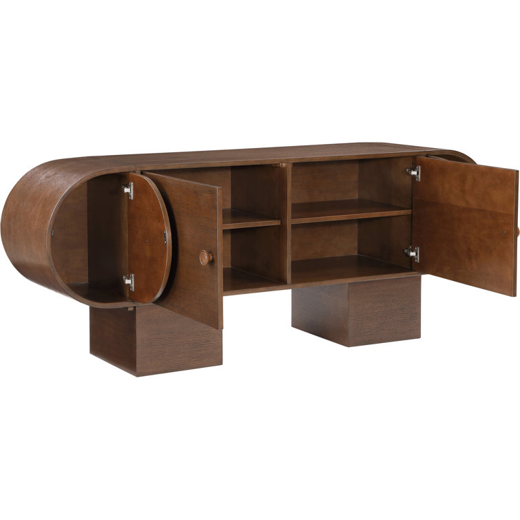Berndien 76'' Brown Rubberwood and MDF Sideboard