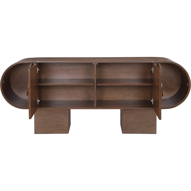 Berndien 76'' Brown Rubberwood and MDF Sideboard