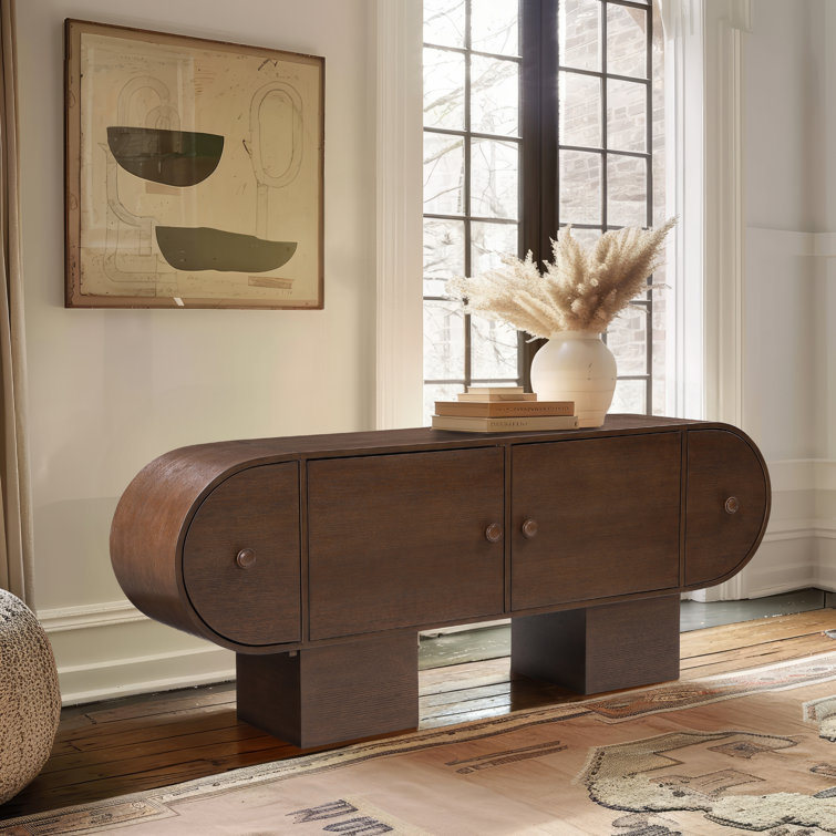 Berndien 76'' Brown Rubberwood and MDF Sideboard