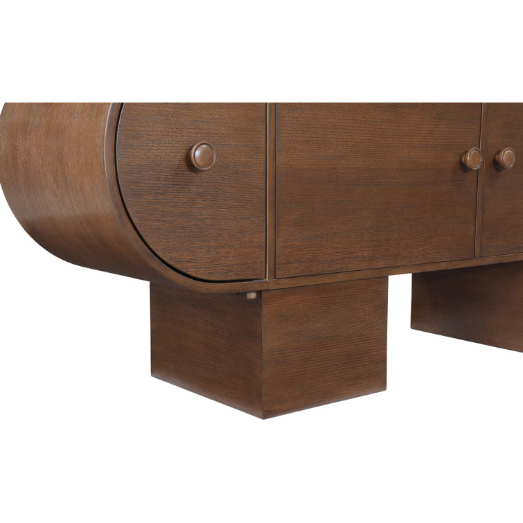 Berndien 76'' Brown Rubberwood and MDF Sideboard