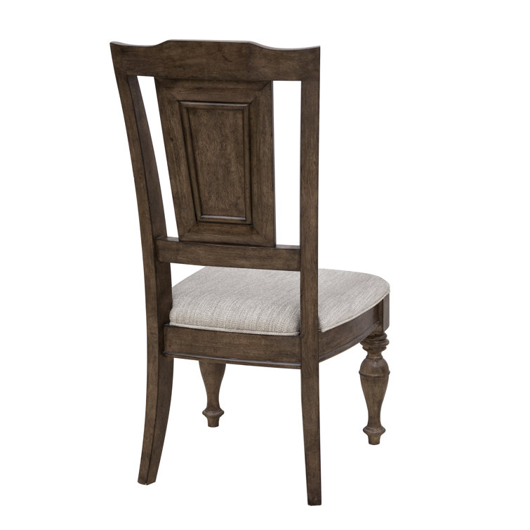 Woodbury Brown Upholstered Wooden Side Chair
