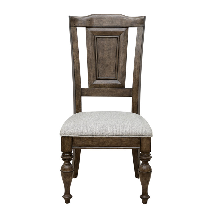 Woodbury Brown Upholstered Wooden Side Chair