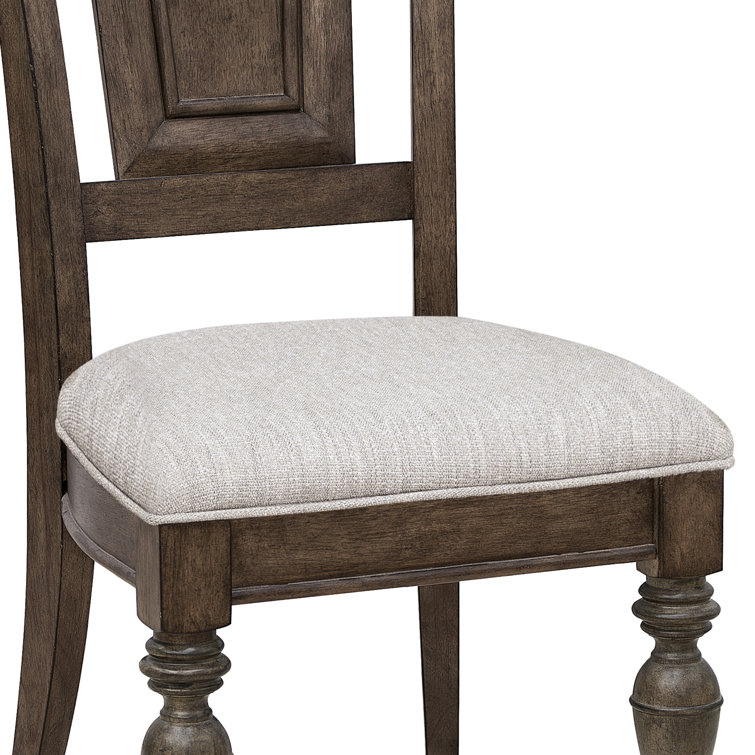 Woodbury Brown Upholstered Wooden Side Chair
