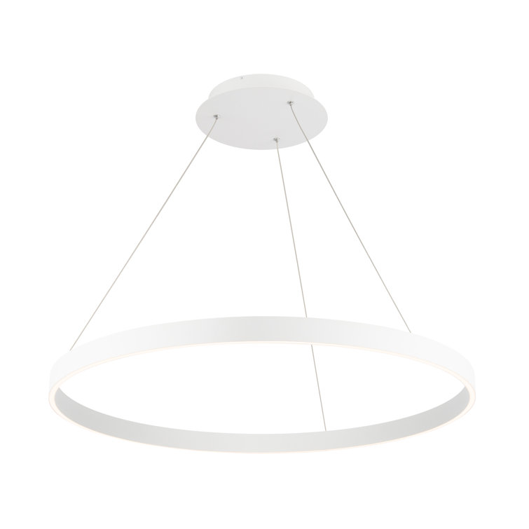 Sirius 30" White Silicone LED Pendant with Dimmable Light