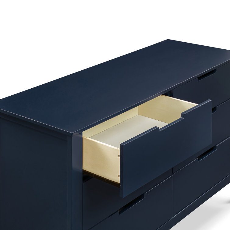 Navy Double Nursery Dresser with Six Drawers