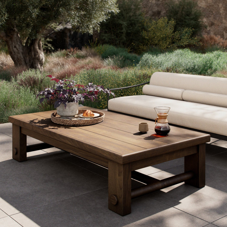Lumi 65'' Ivory Teak Indoor/Outdoor Coffee Table