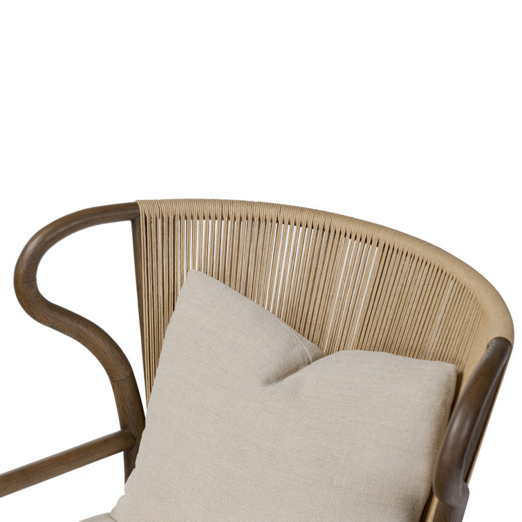 Broadway Dune Linen and Wood Accent Chair