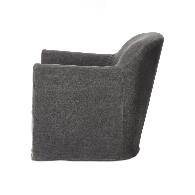 Broadway Denim Slipcover Swivel Accent Chair