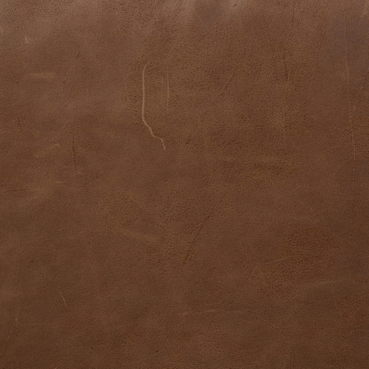 Mahogany Leather and Wood Side Chair with Rush Back