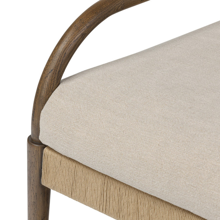 Broadway Dune Linen and Wood Accent Chair