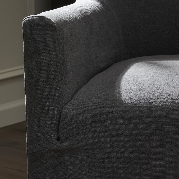 Broadway Denim Slipcover Swivel Accent Chair