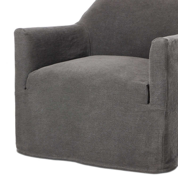 Broadway Denim Slipcover Swivel Accent Chair