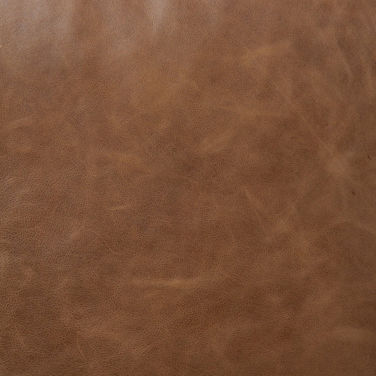 Mahogany Leather and Wood Modern Accent Chair